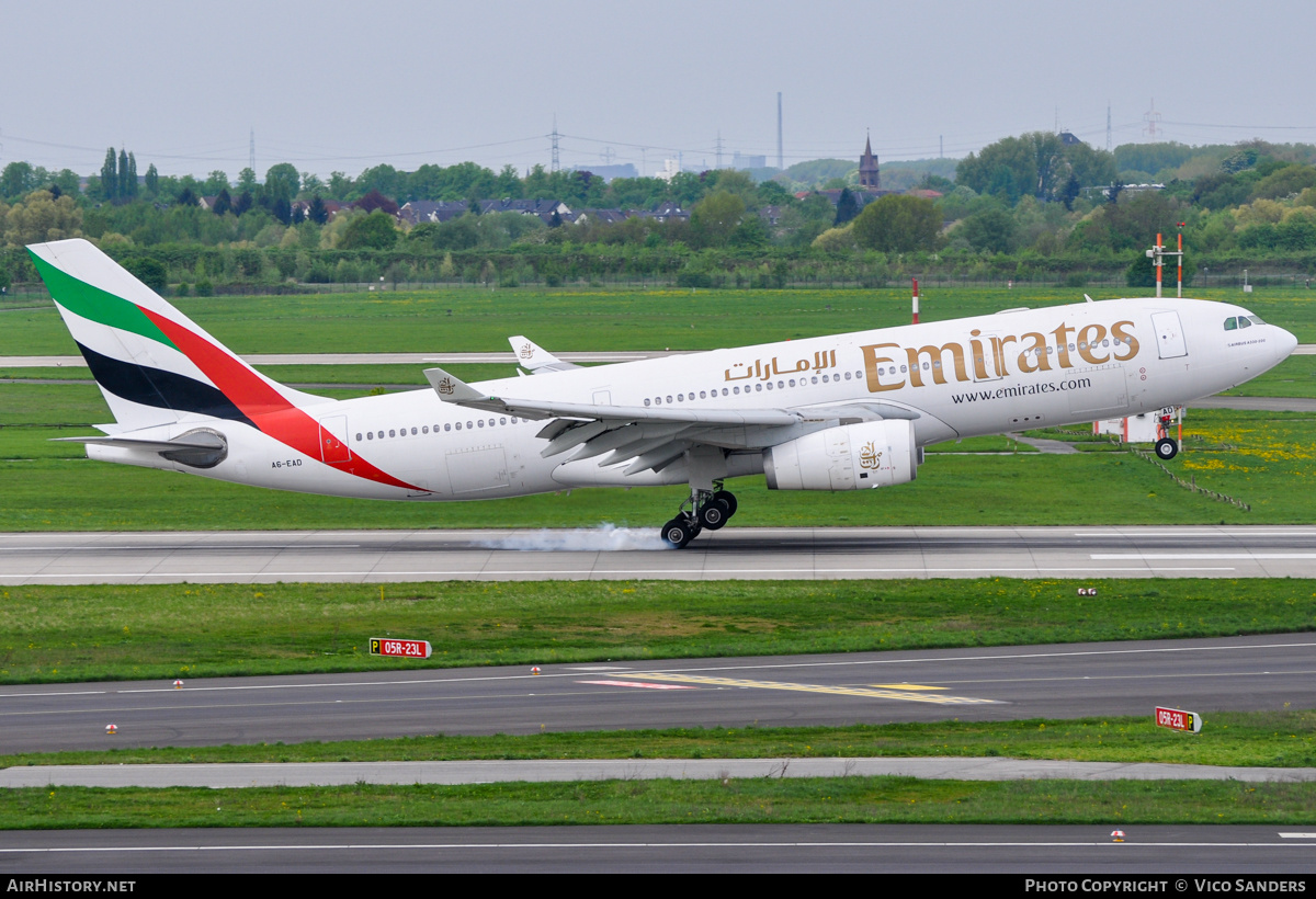 Aircraft Photo of A6-EAD | Airbus A330-243 | Emirates | AirHistory.net #750680