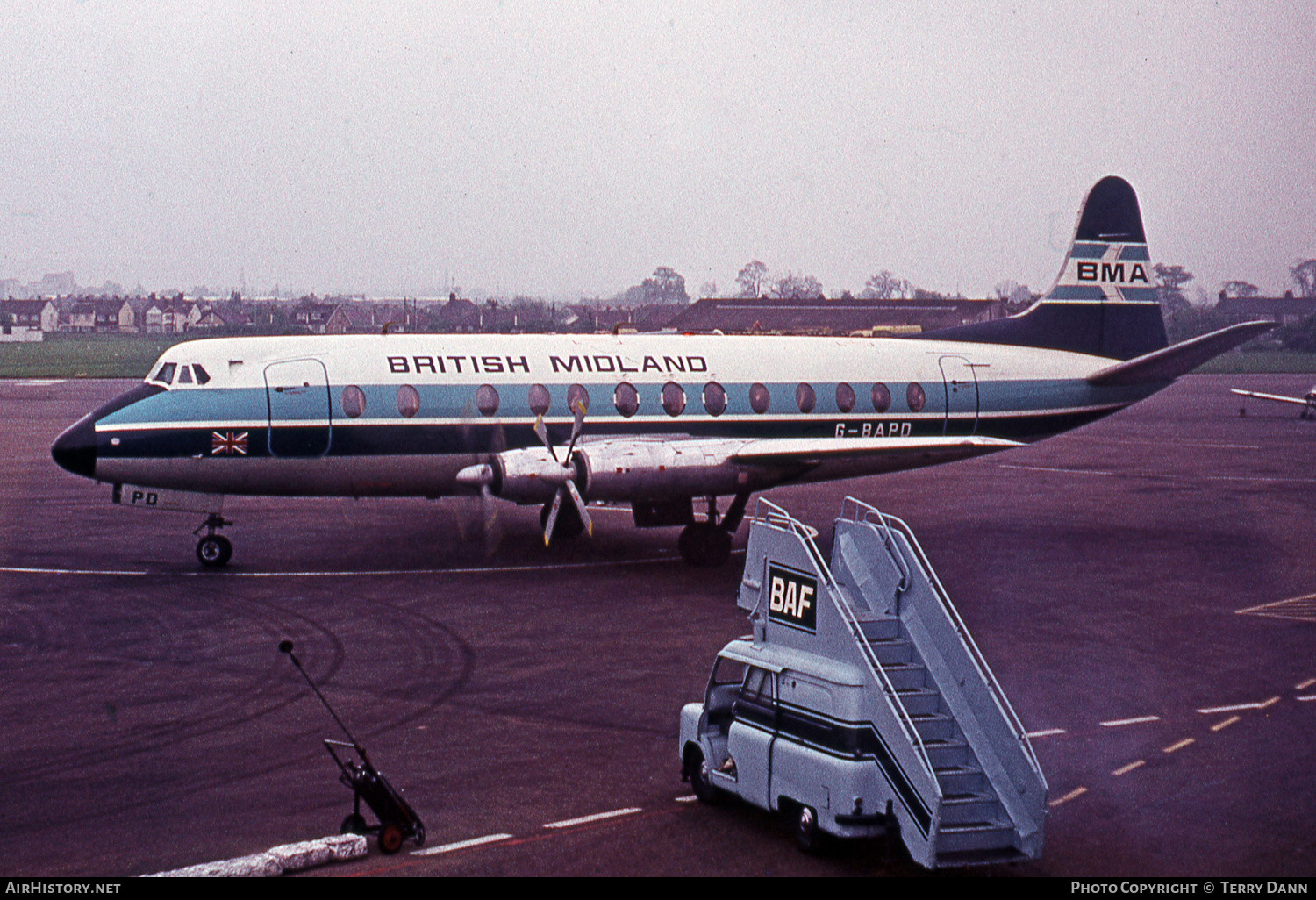 Aircraft Photo of G-BAPD | Vickers 814 Viscount | British Midland Airways - BMA | AirHistory.net #750736
