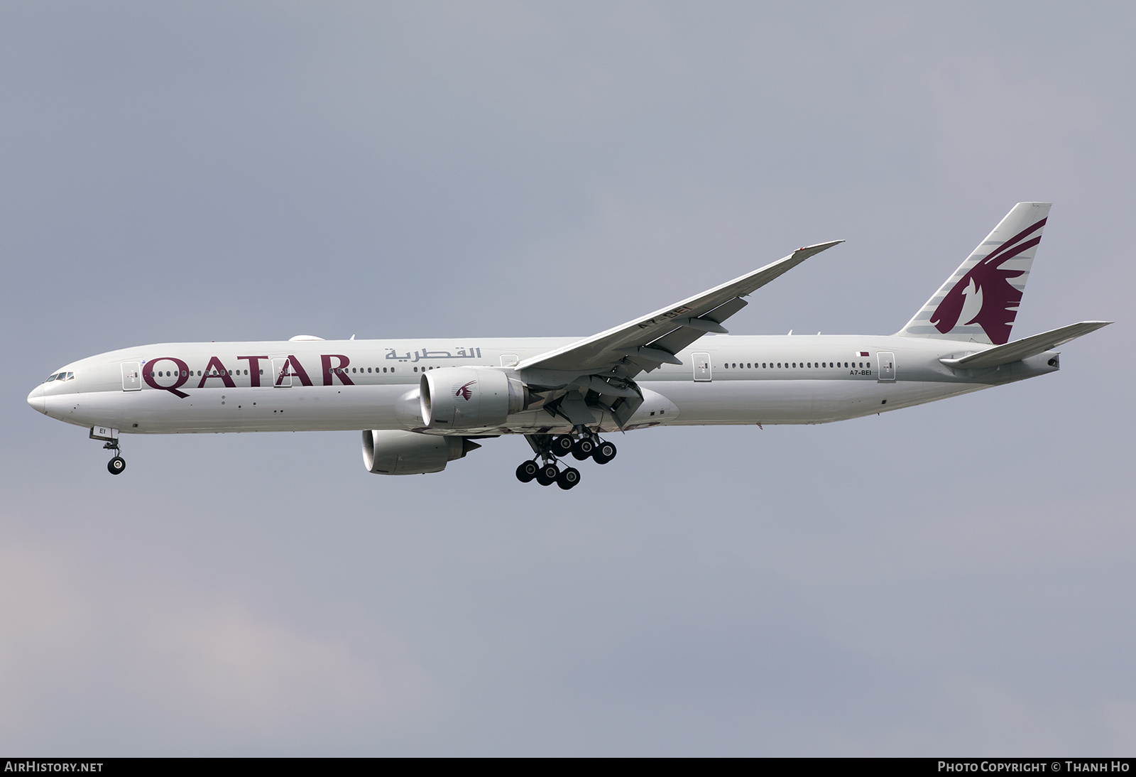 Aircraft Photo of A7-BEI | Boeing 777-3DZ/ER | Qatar Airways | AirHistory.net #750914