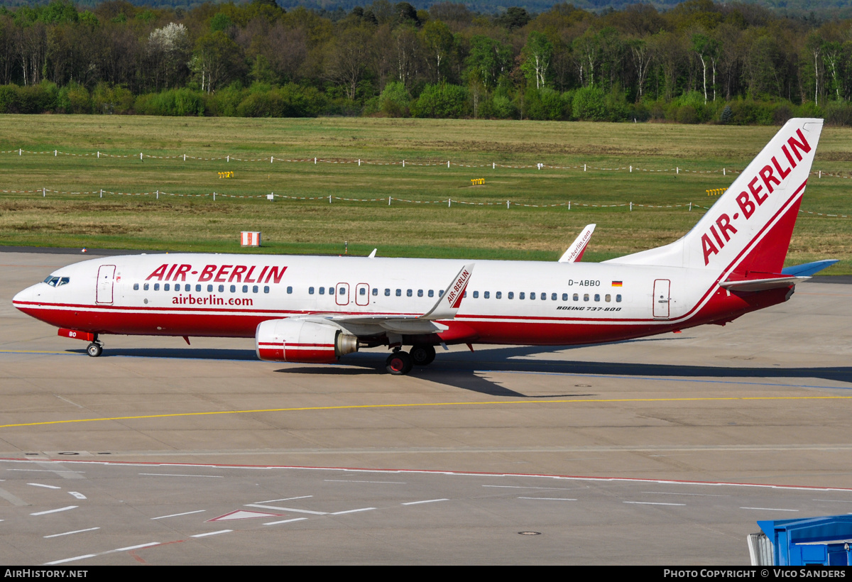 Aircraft Photo of D-ABBO | Boeing 737-86J | Air Berlin | AirHistory.net #750942