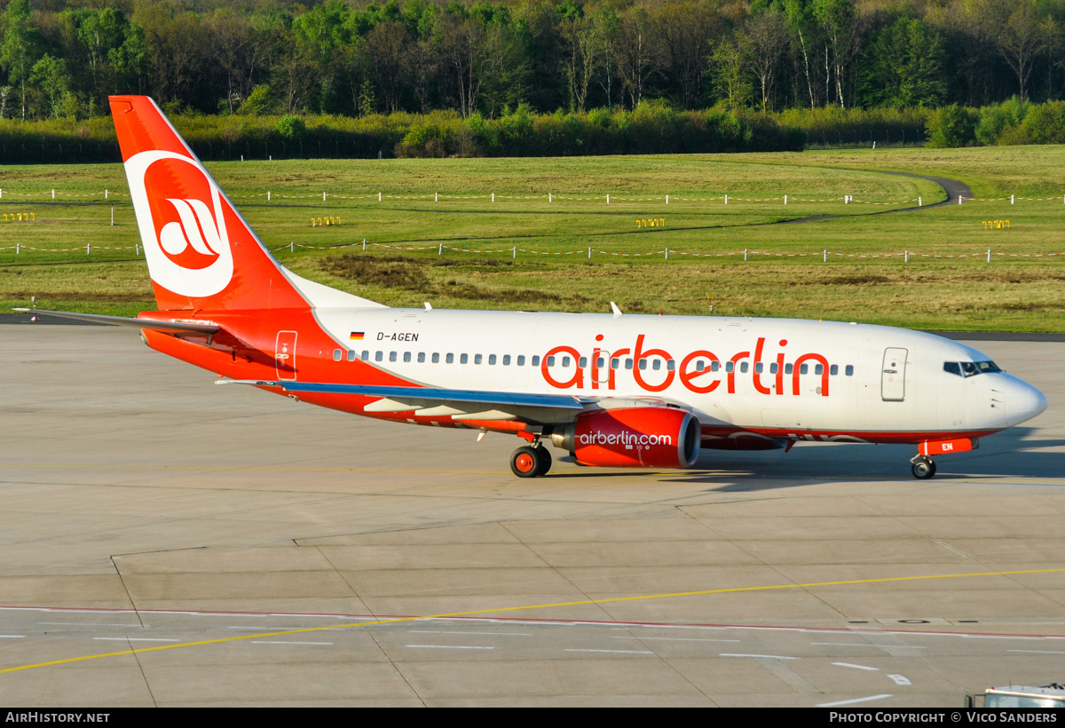 Aircraft Photo of D-AGEN | Boeing 737-75B | Air Berlin | AirHistory.net #750945