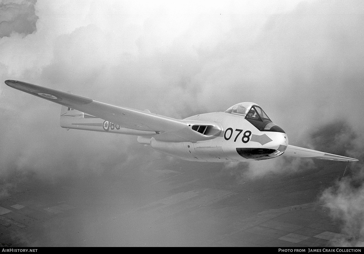 Aircraft Photo of 17078 | De Havilland D.H. 100 Vampire F3 | Canada - Air Force | AirHistory.net #751077