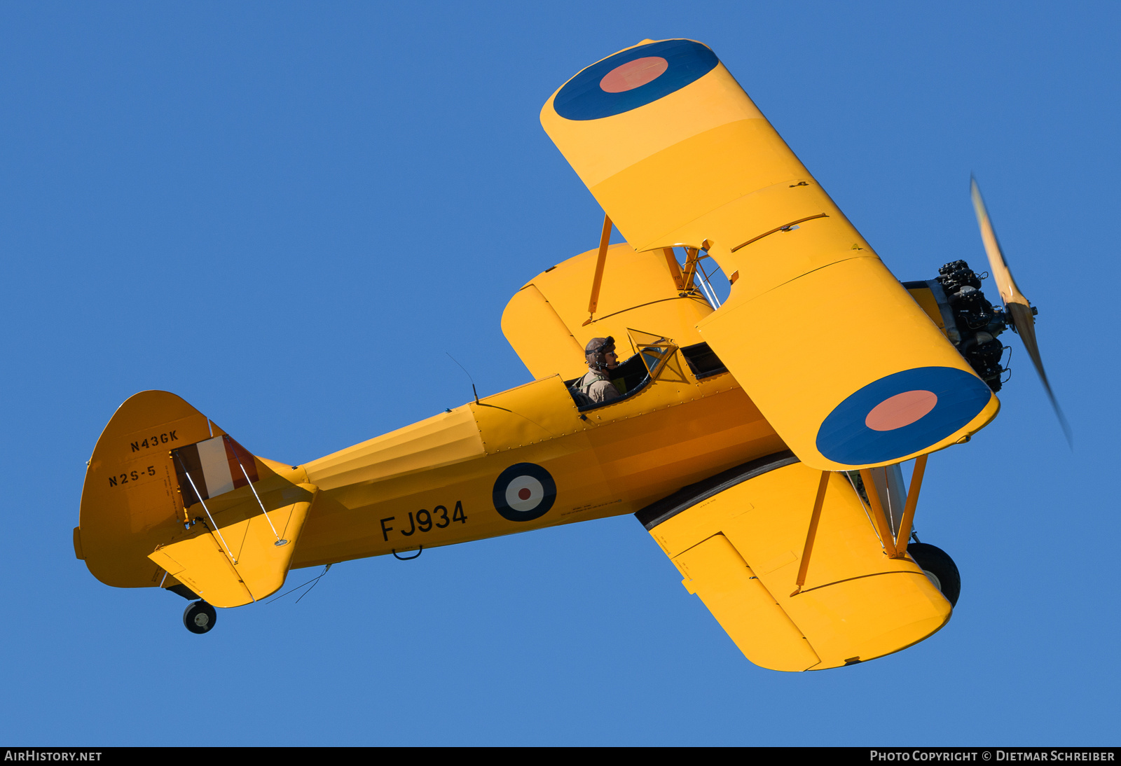 Aircraft Photo of N43GK / FJ934 | Boeing N2S-5 Kaydet (E75) | UK - Air Force | AirHistory.net #751173