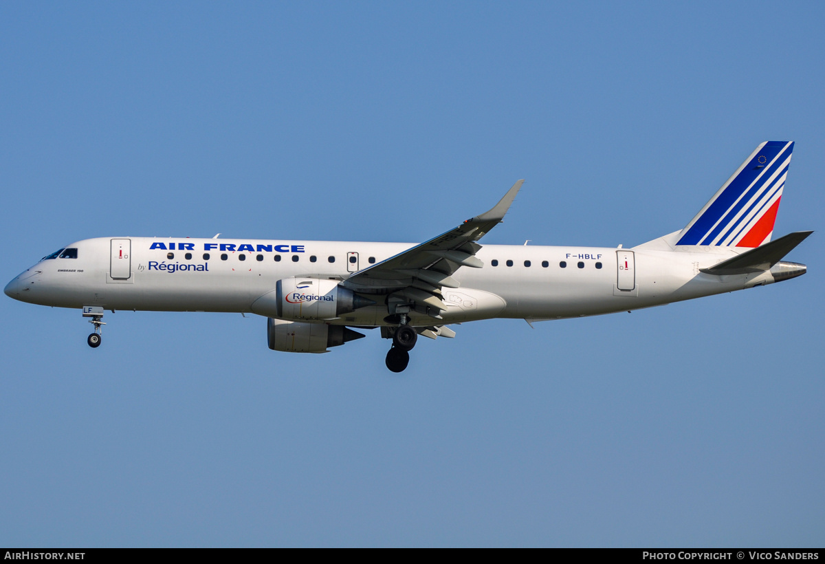 Aircraft Photo of F-HBLF | Embraer 190LR (ERJ-190-100LR) | Air France | AirHistory.net #751296
