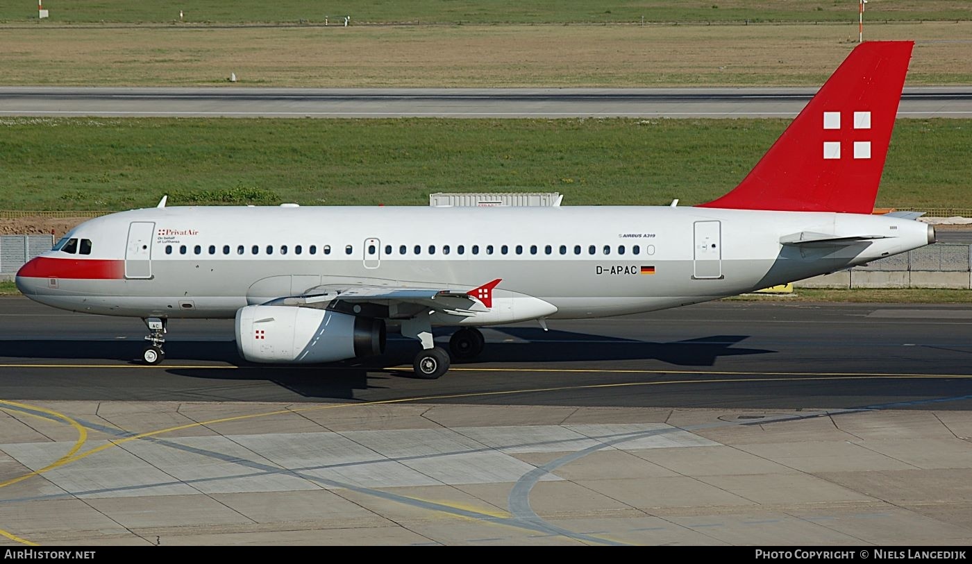 Aircraft Photo of D-APAC | Airbus A319-132LR | PrivatAir | AirHistory.net #751382