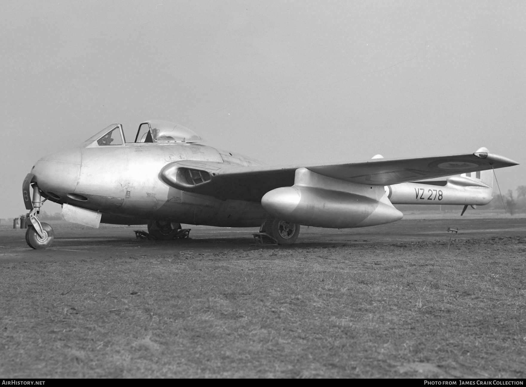 Aircraft Photo of VZ278 | De Havilland D.H. 100 Vampire FB5 | Canada - Air Force | AirHistory.net #751484