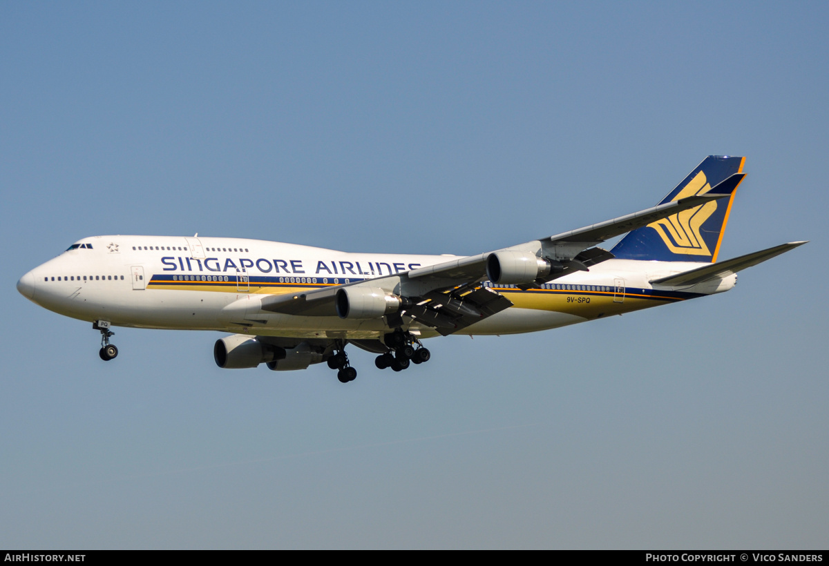 Aircraft Photo of 9V-SPQ | Boeing 747-412 | Singapore Airlines | AirHistory.net #751642