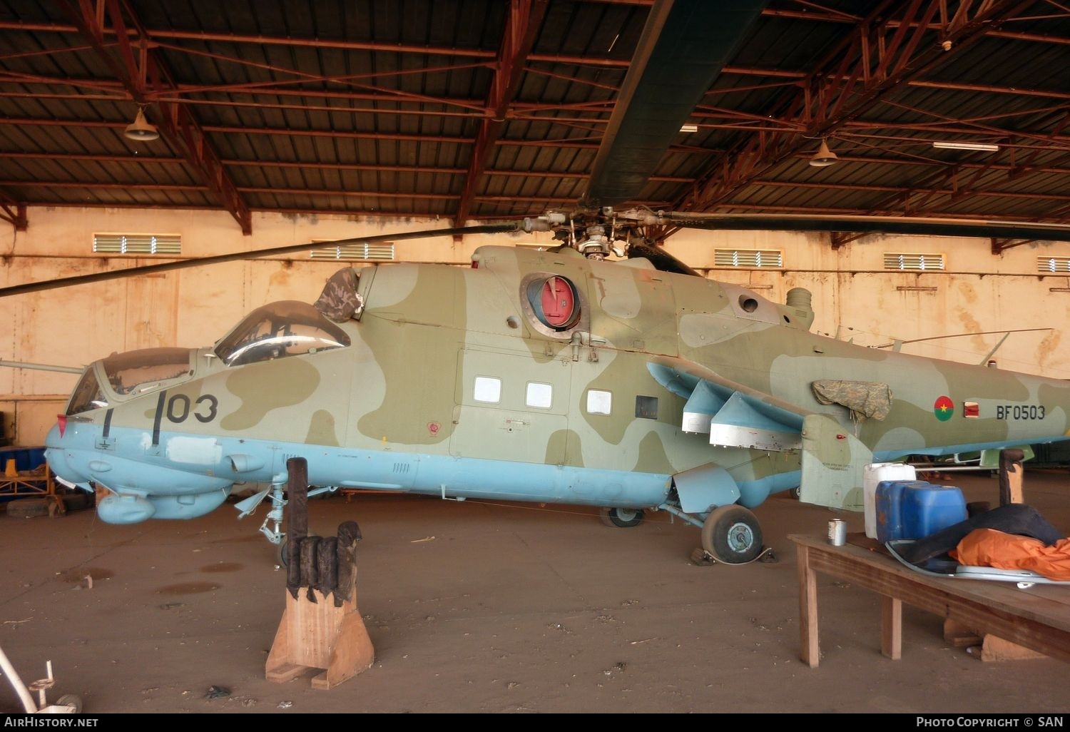 Aircraft Photo of BF0503 | Mil Mi-24V | Burkina Faso - Air Force | AirHistory.net #751705