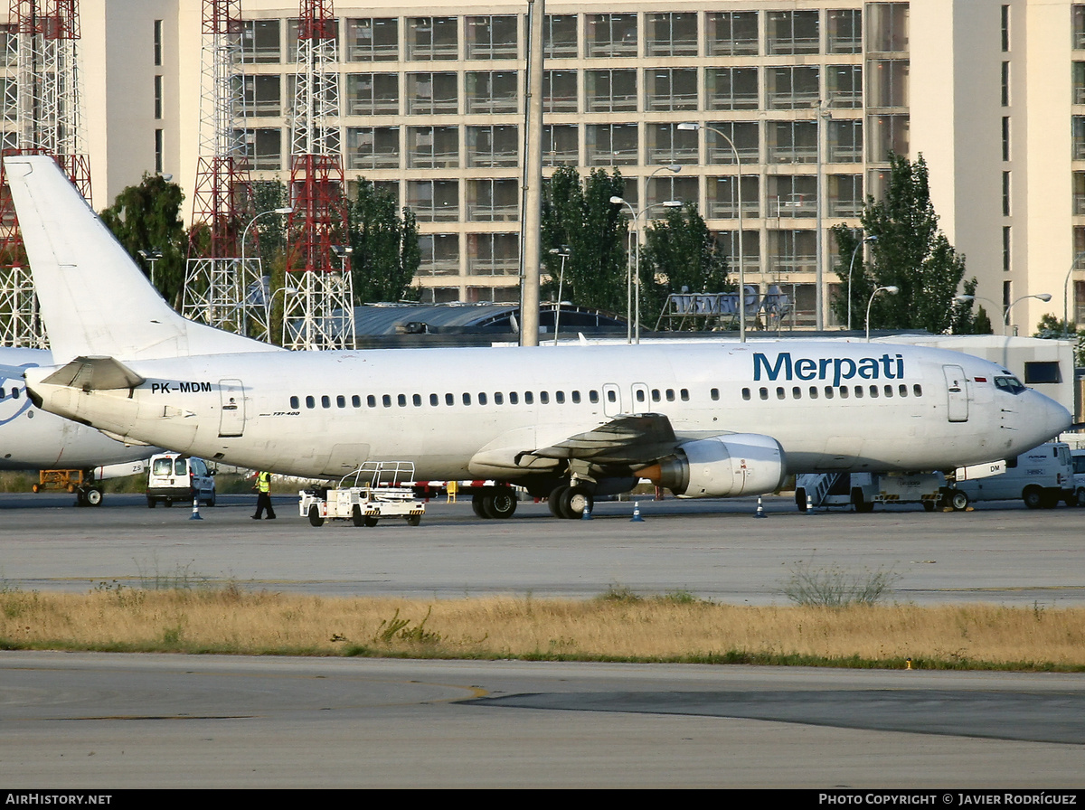 Aircraft Photo of PK-MDM | Boeing 737-408 | Merpati Nusantara Airlines | AirHistory.net #751852
