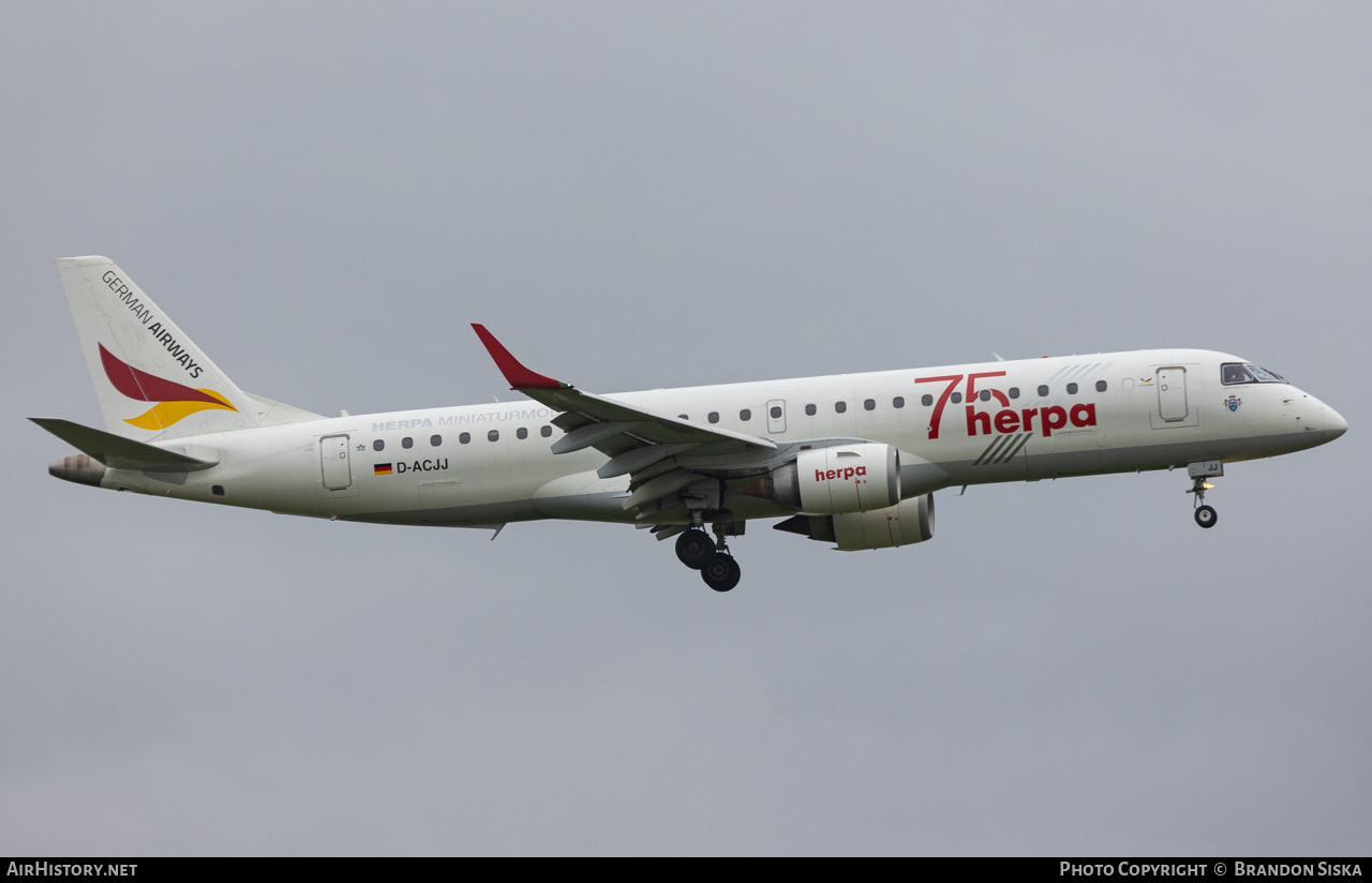 Aircraft Photo of D-ACJJ | Embraer 190LR (ERJ-190-100LR) | German Airways | AirHistory.net #751897