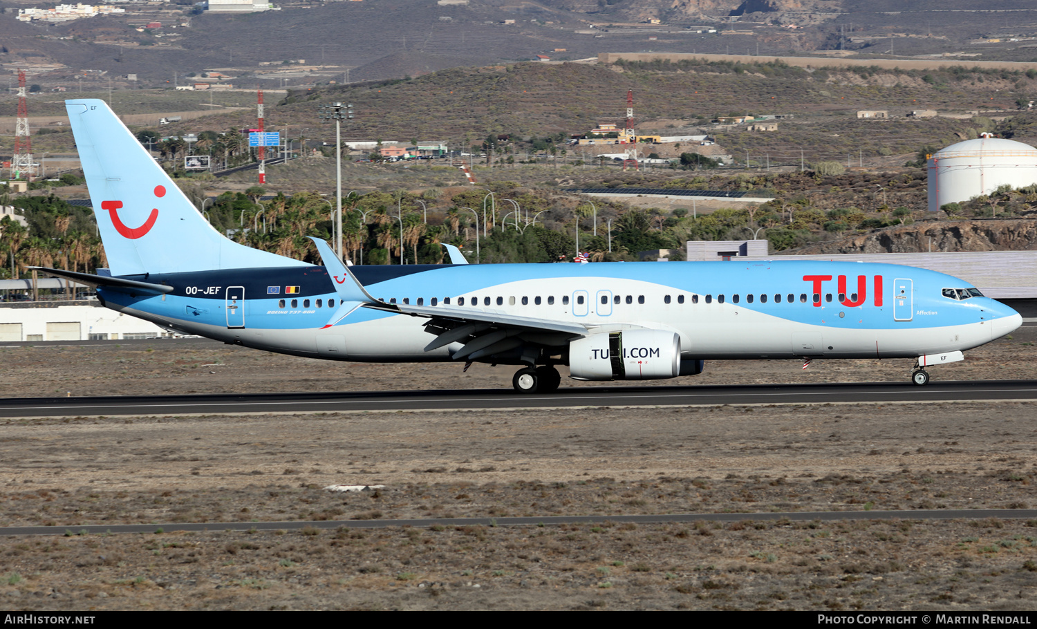 Aircraft Photo of OO-JEF | Boeing 737-8K5 | TUI | AirHistory.net #751905