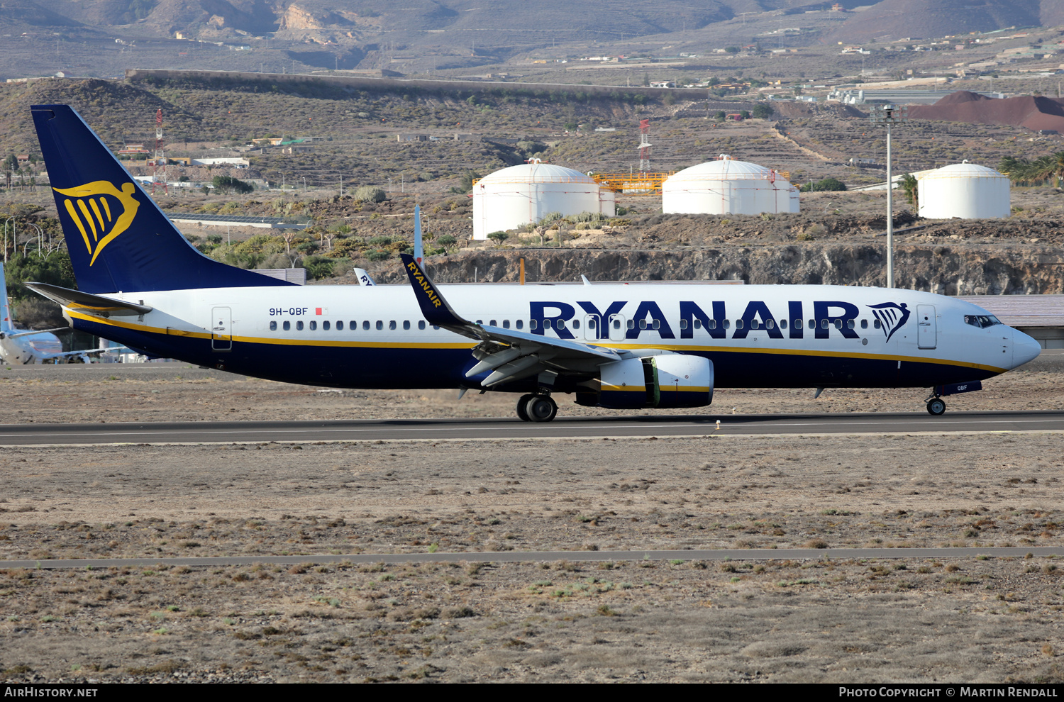 Aircraft Photo of 9H-QBF | Boeing 737-800 | Ryanair | AirHistory.net #751943