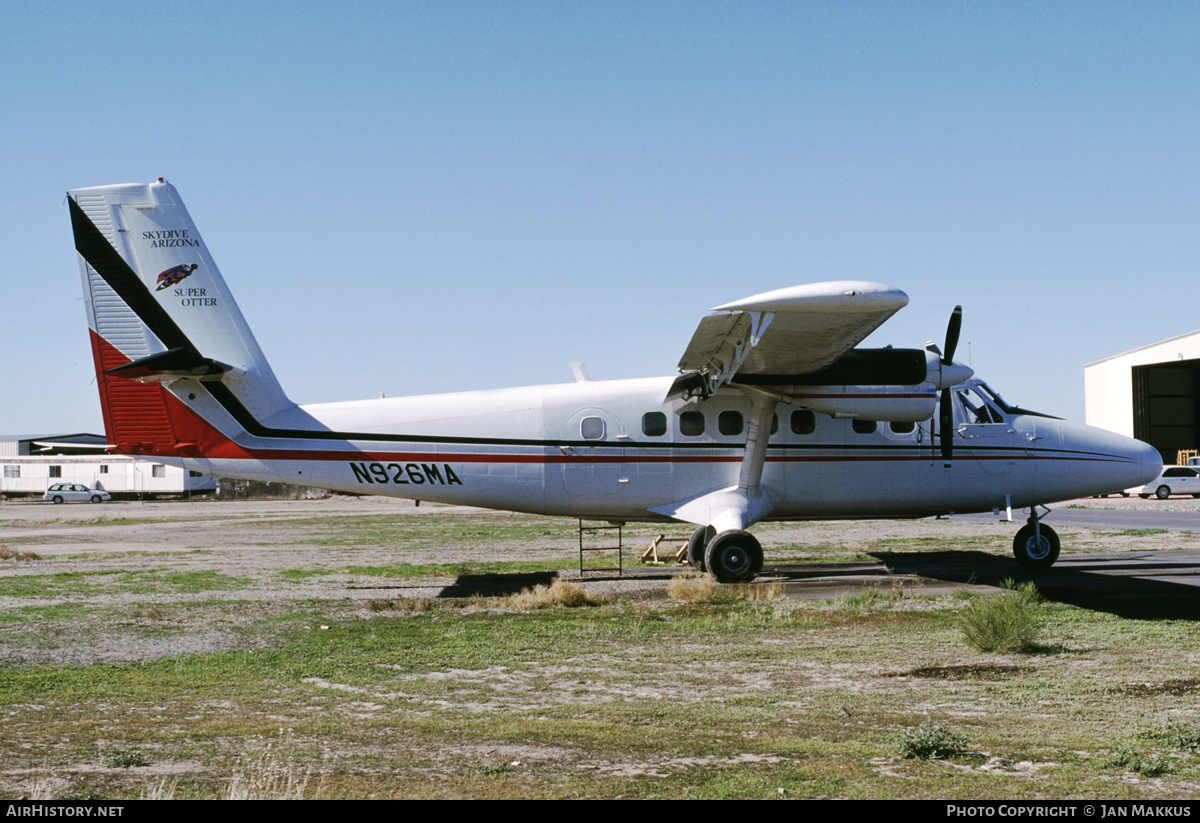Aircraft Photo of N926MA | De Havilland Canada DHC-6-200 Twin Otter | Skydive Arizona | AirHistory.net #752304