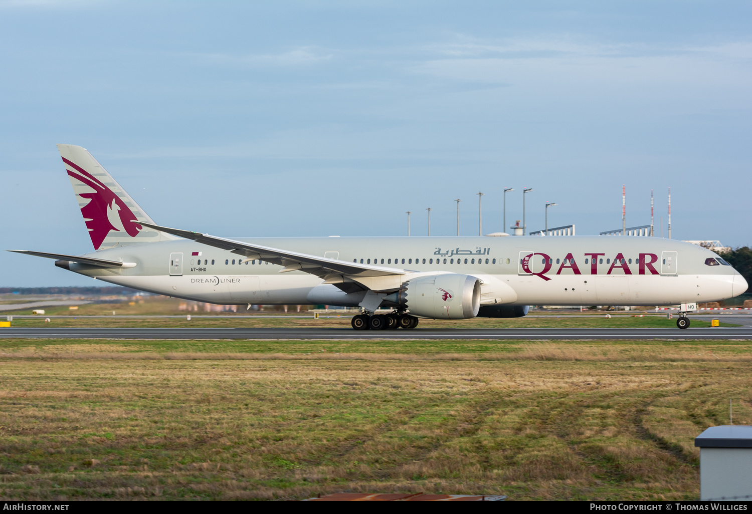 Aircraft Photo of A7-BHO | Boeing 787-9 Dreamliner | Qatar Airways | AirHistory.net #752500