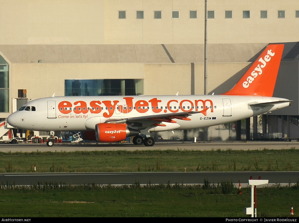 Aircraft Photo of G-EZIW | Airbus A319-111 | EasyJet | AirHistory.net #752646