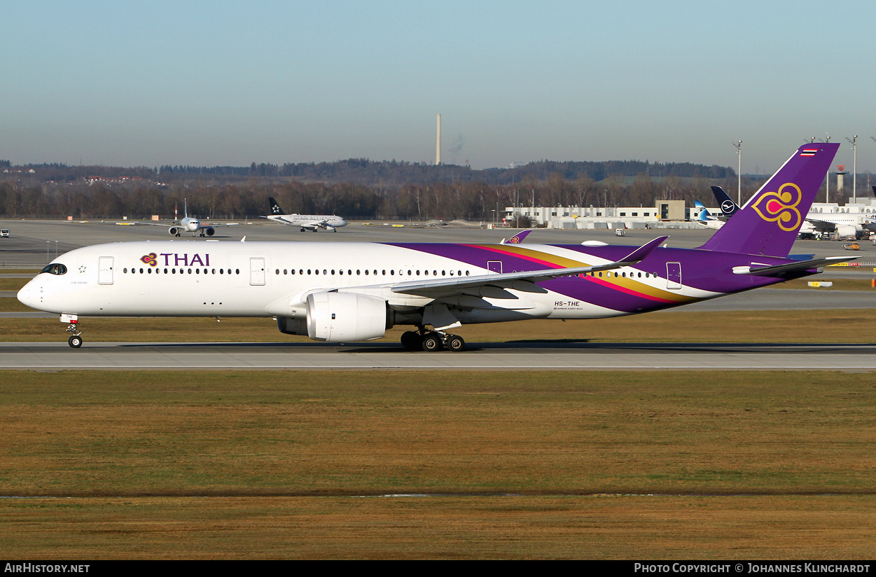 Aircraft Photo of HS-THE | Airbus A350-941 | Thai Airways International | AirHistory.net #752659
