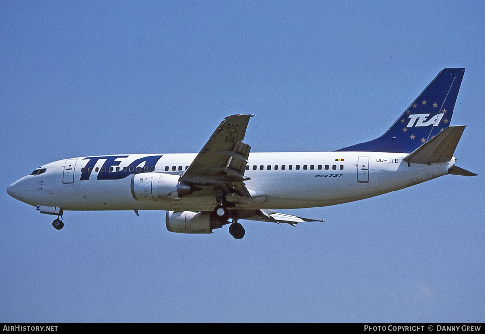 Aircraft Photo of OO-LTE | Boeing 737-3M8 | TEA - Trans European Airways | AirHistory.net #752703