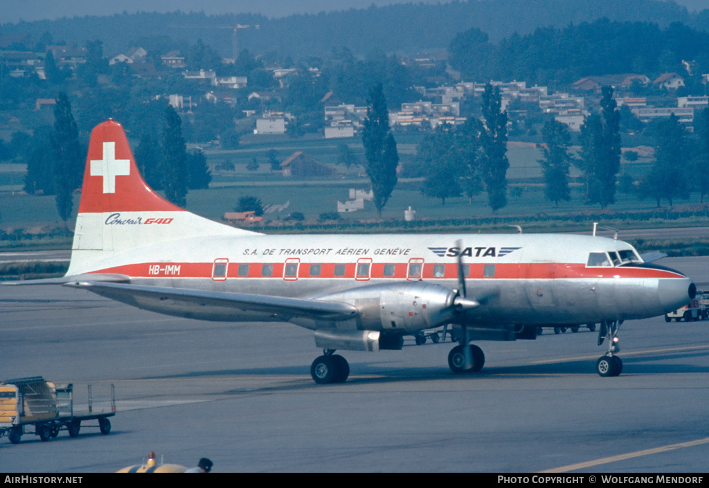 Aircraft Photo of HB-IMM | Convair 640 | SATA - SA de Transport Aérien | AirHistory.net #752877