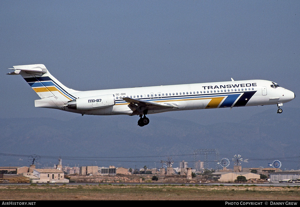 Aircraft Photo of SE-DHI | McDonnell Douglas MD-87 (DC-9-87) | Transwede Airways | AirHistory.net #752975