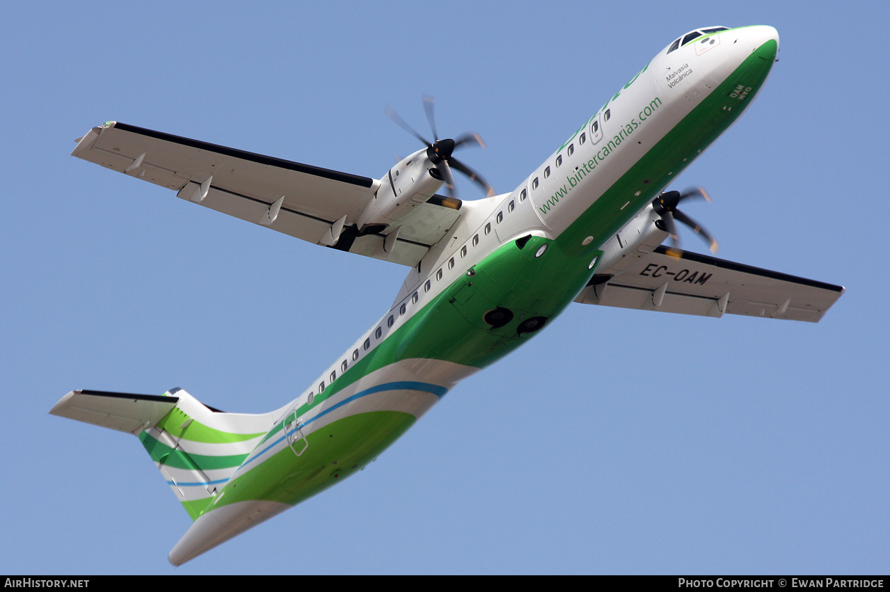 Aircraft Photo of EC-OAM | ATR ATR-72-600 (ATR-72-212A) | Binter Canarias | AirHistory.net #753002