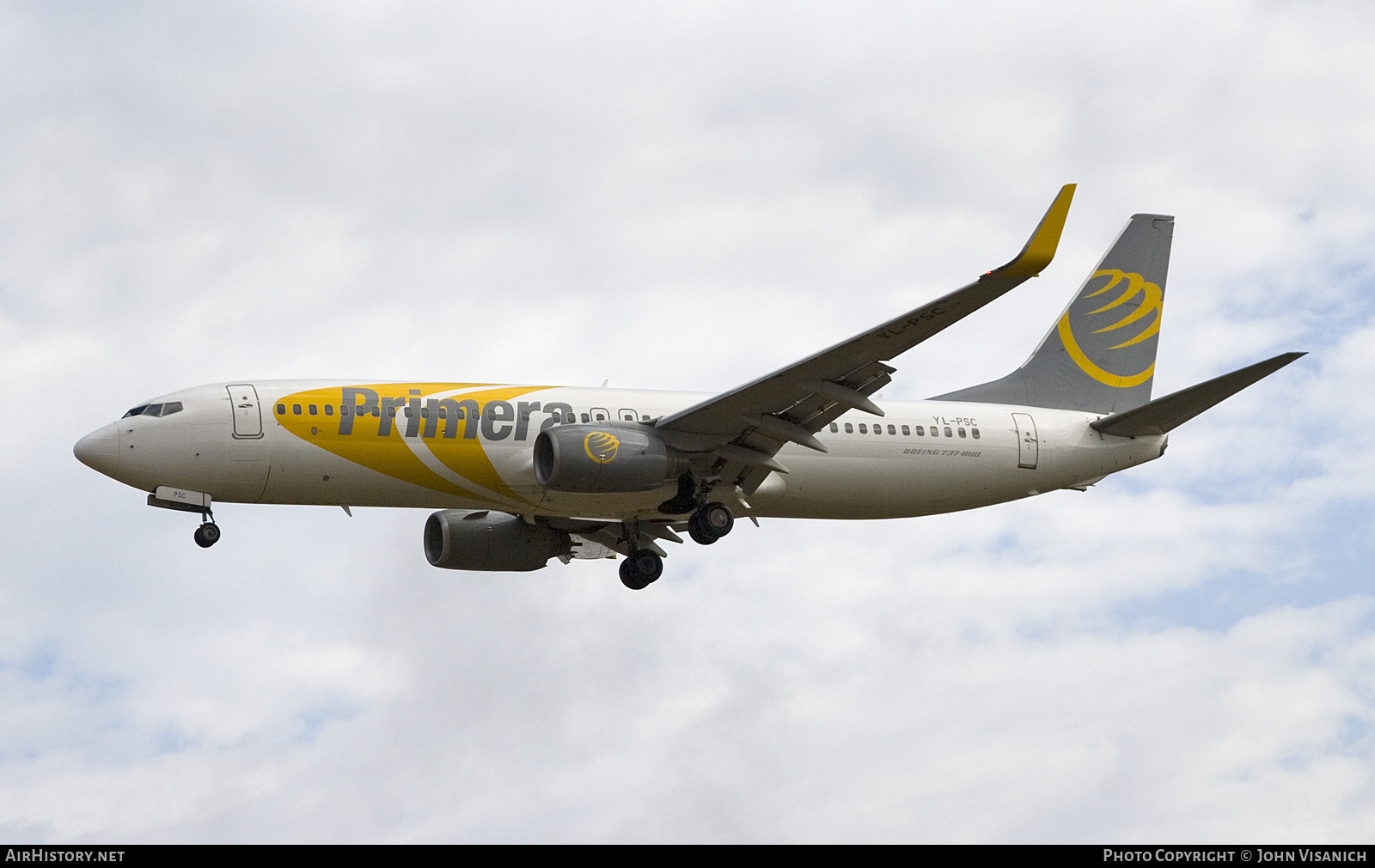 Aircraft Photo of YL-PSC | Boeing 737-86N | Primera Air | AirHistory.net #753182