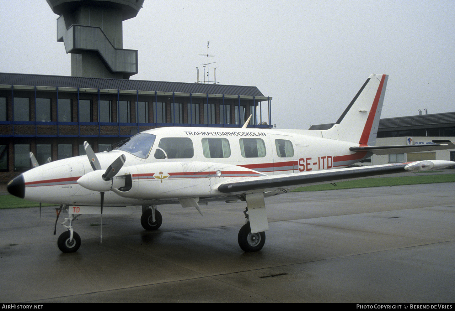 Aircraft Photo of SE-ITD | Piper PA-31-310 Navajo C | Trafikflygarhögskolan | AirHistory.net #753258
