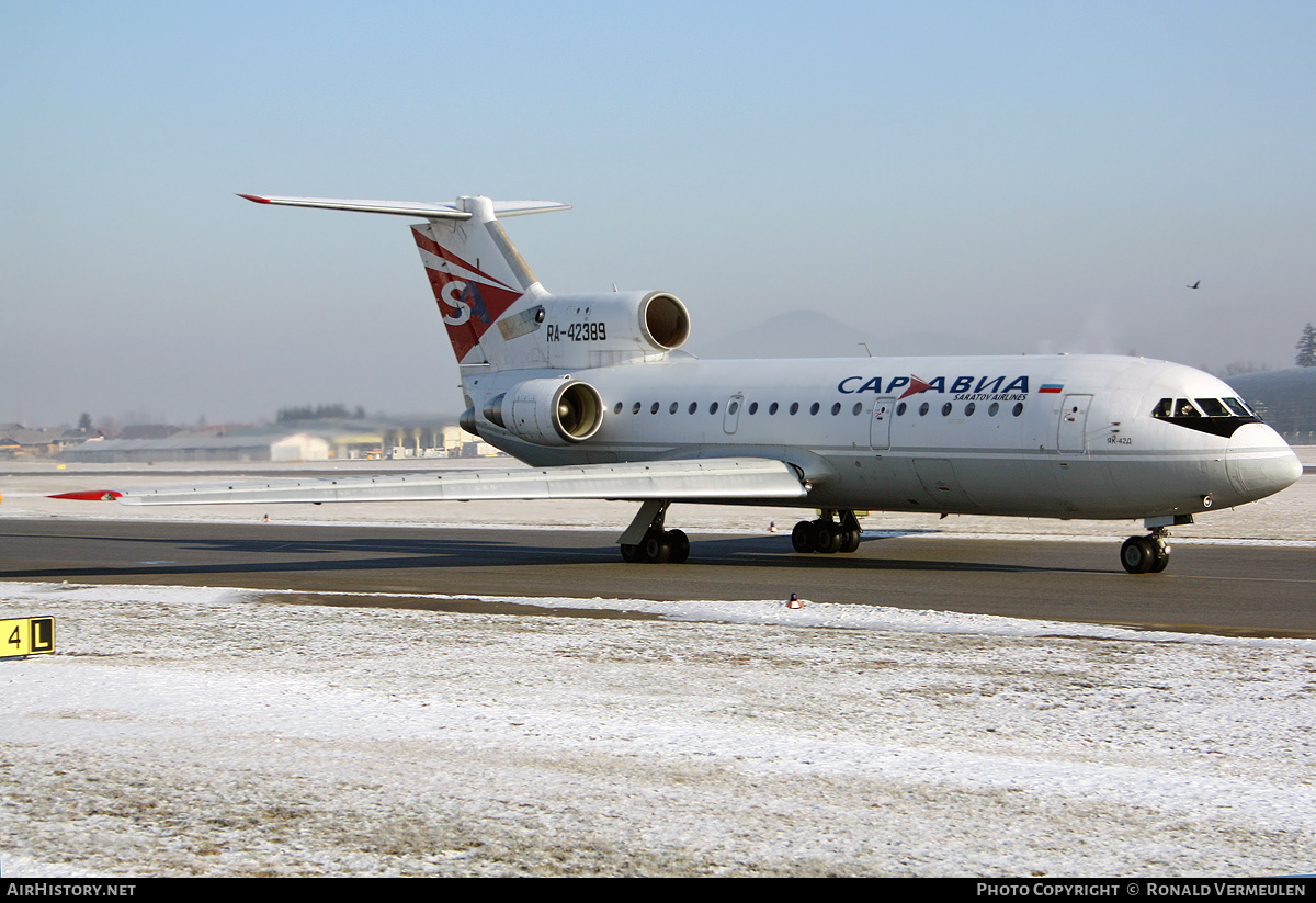 Aircraft Photo of RA-42389 | Yakovlev Yak-42D | Sar Avia - Saratov Airlines | AirHistory.net #753730