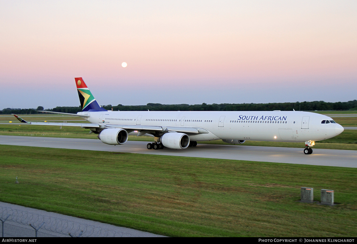 Aircraft Photo of ZS-SNH | Airbus A340-642 | South African Airways | AirHistory.net #753885