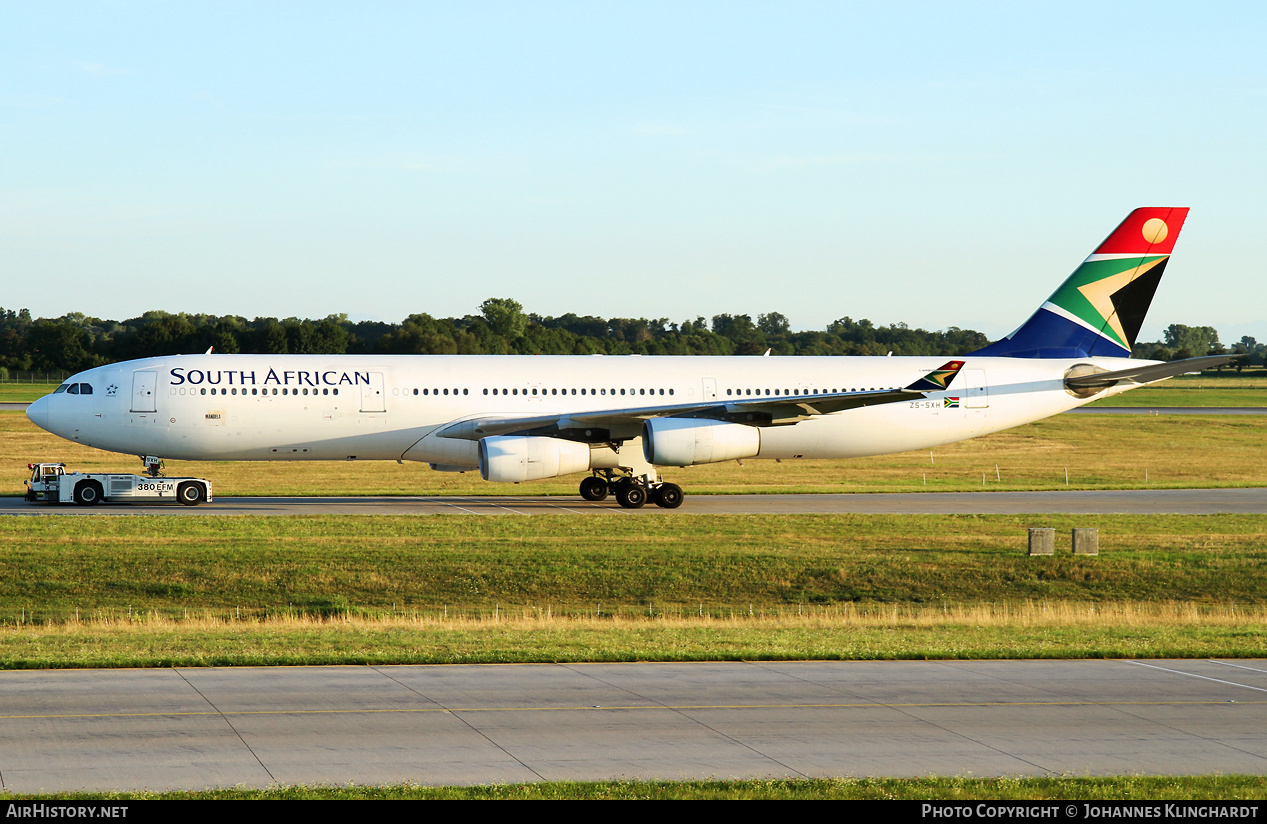 Aircraft Photo of ZS-SXH | Airbus A340-313X | South African Airways | AirHistory.net #753925