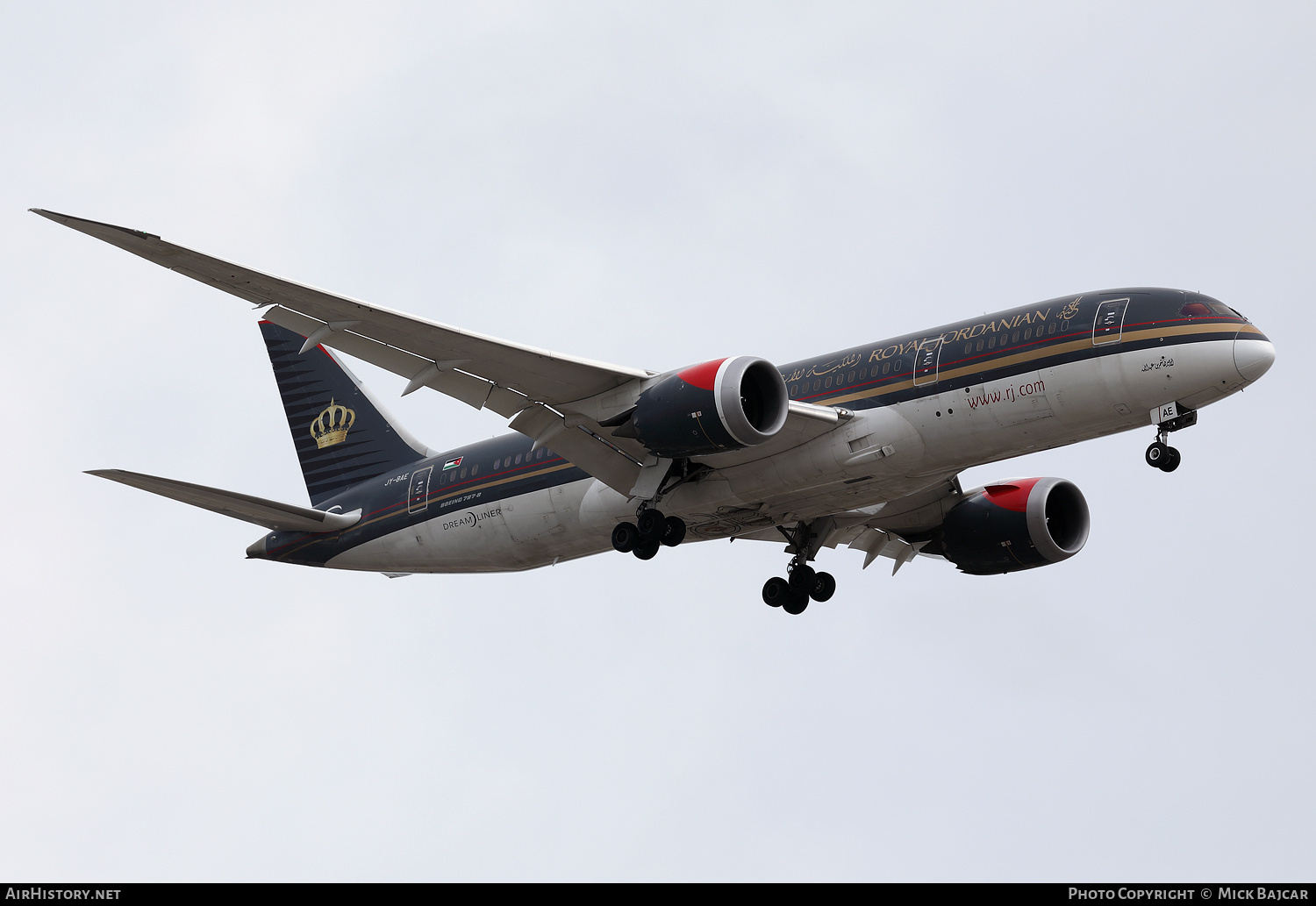 Aircraft Photo of JY-BAE | Boeing 787-8 Dreamliner | Royal Jordanian Airlines | AirHistory.net #754022