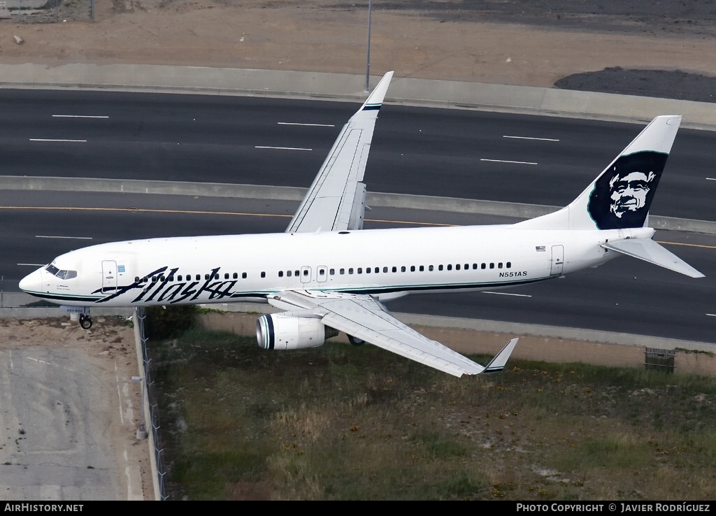 Aircraft Photo of N551AS | Boeing 737-890 | Alaska Airlines | AirHistory.net #754223