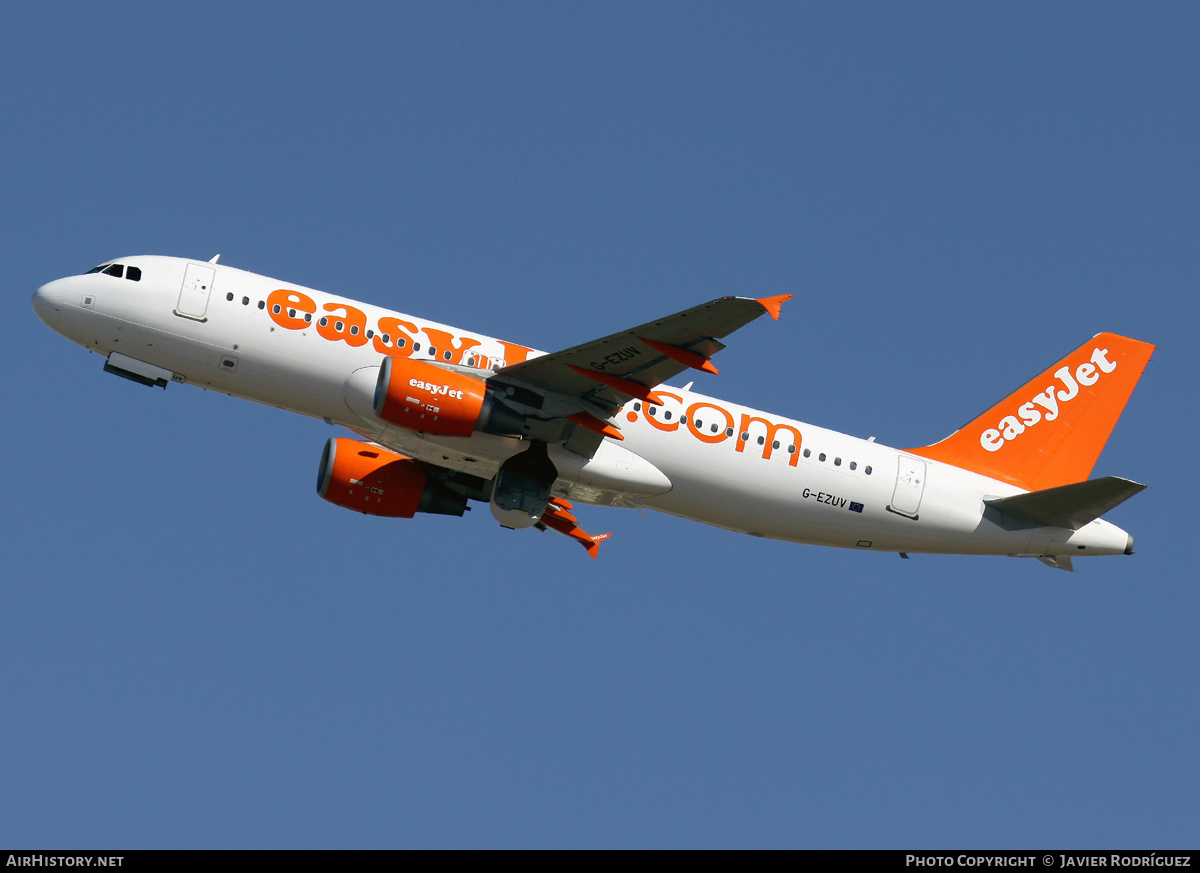 Aircraft Photo of G-EZUV | Airbus A320-214 | EasyJet | AirHistory.net #754662