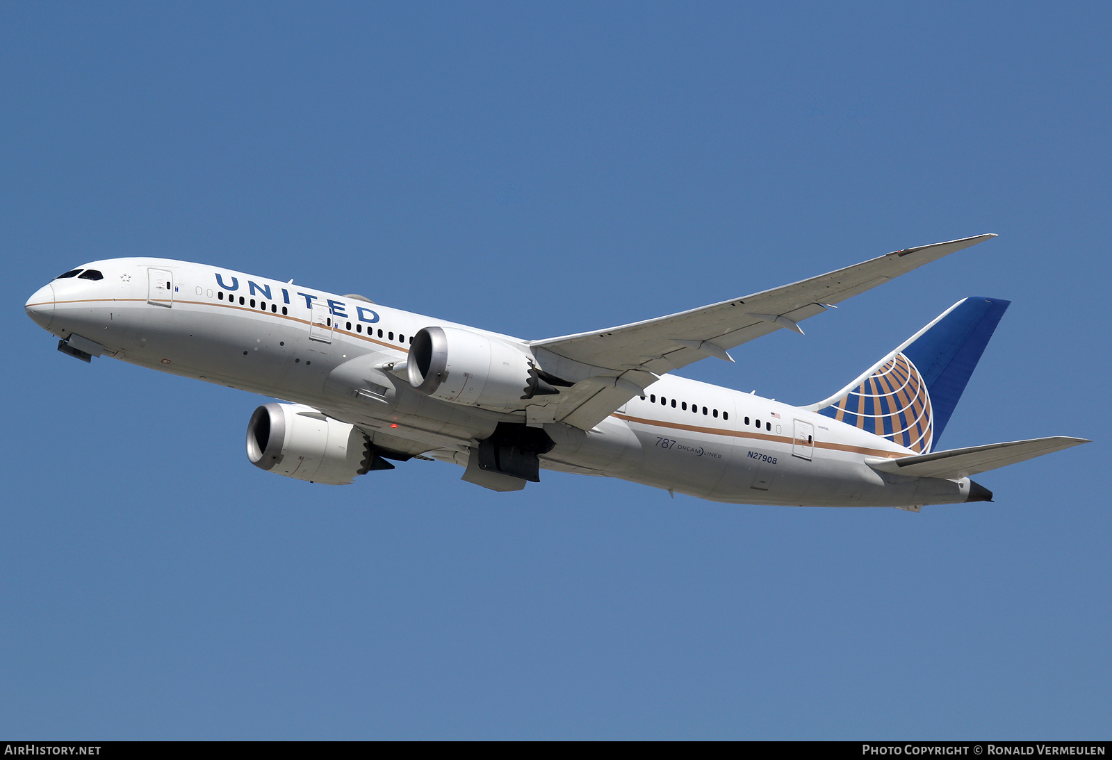 Aircraft Photo of N27908 | Boeing 787-8 Dreamliner | United Airlines | AirHistory.net #754788