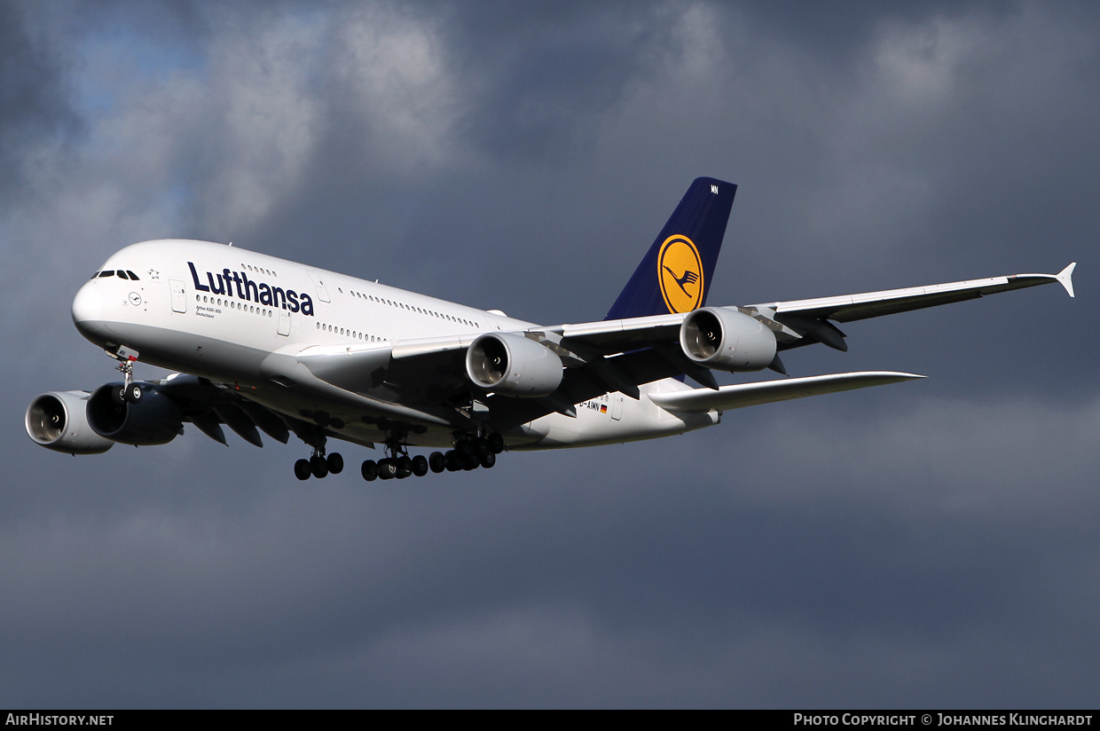 Aircraft Photo of D-AIMN | Airbus A380-841 | Lufthansa | AirHistory.net #754870
