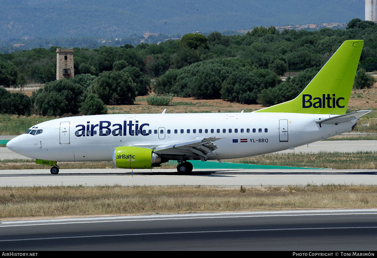 Aircraft Photo of YL-BBQ | Boeing 737-522 | AirBaltic | AirHistory.net #754986