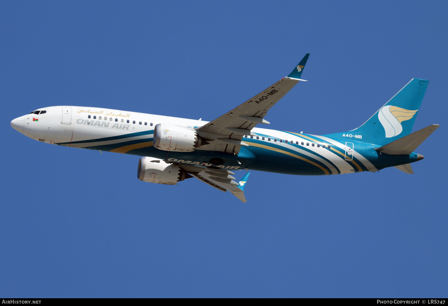 Aircraft Photo of A4O-MB | Boeing 737-8 Max 8 | Oman Air | AirHistory.net #755068