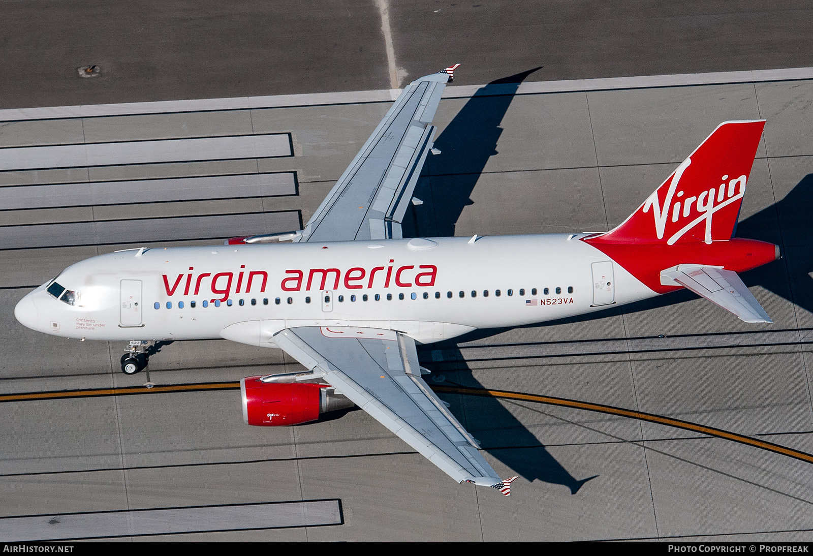 Aircraft Photo of N523VA | Airbus A319-112 | Virgin America | AirHistory.net #755180