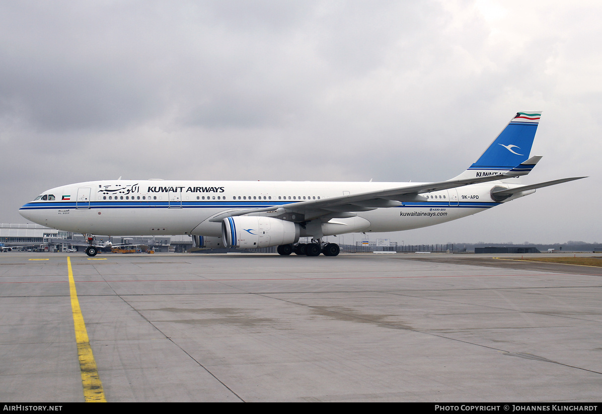 Aircraft Photo of 9K-APD | Airbus A330-243 | Kuwait Airways | AirHistory.net #755329