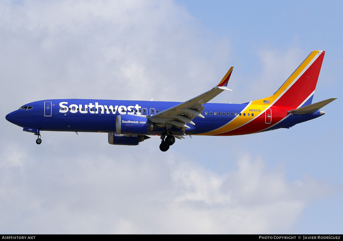 Aircraft Photo of N8901Q | Boeing 737-8 Max 8 | Southwest Airlines | AirHistory.net #755412