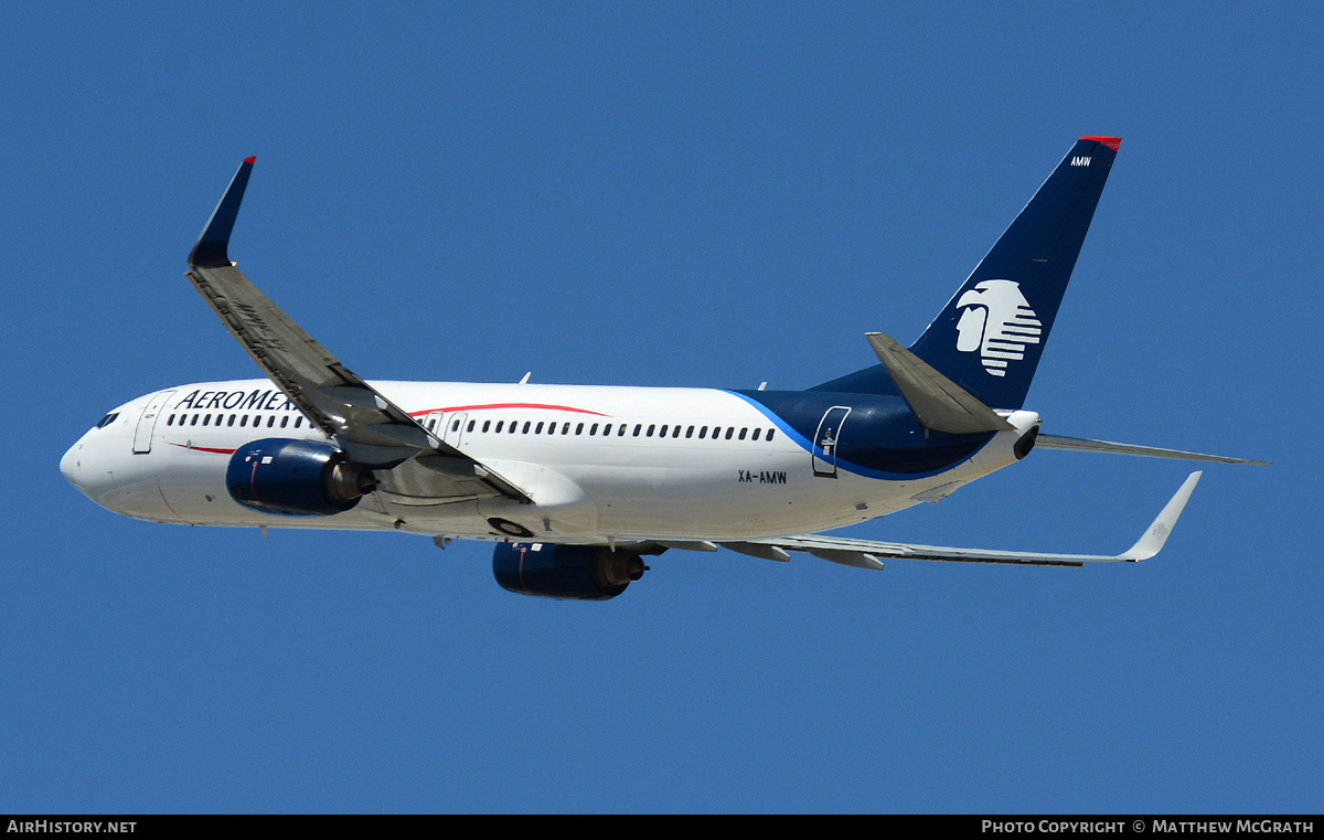 Aircraft Photo of XA-AMW | Boeing 737-8FZ | AeroMéxico | AirHistory.net #755506