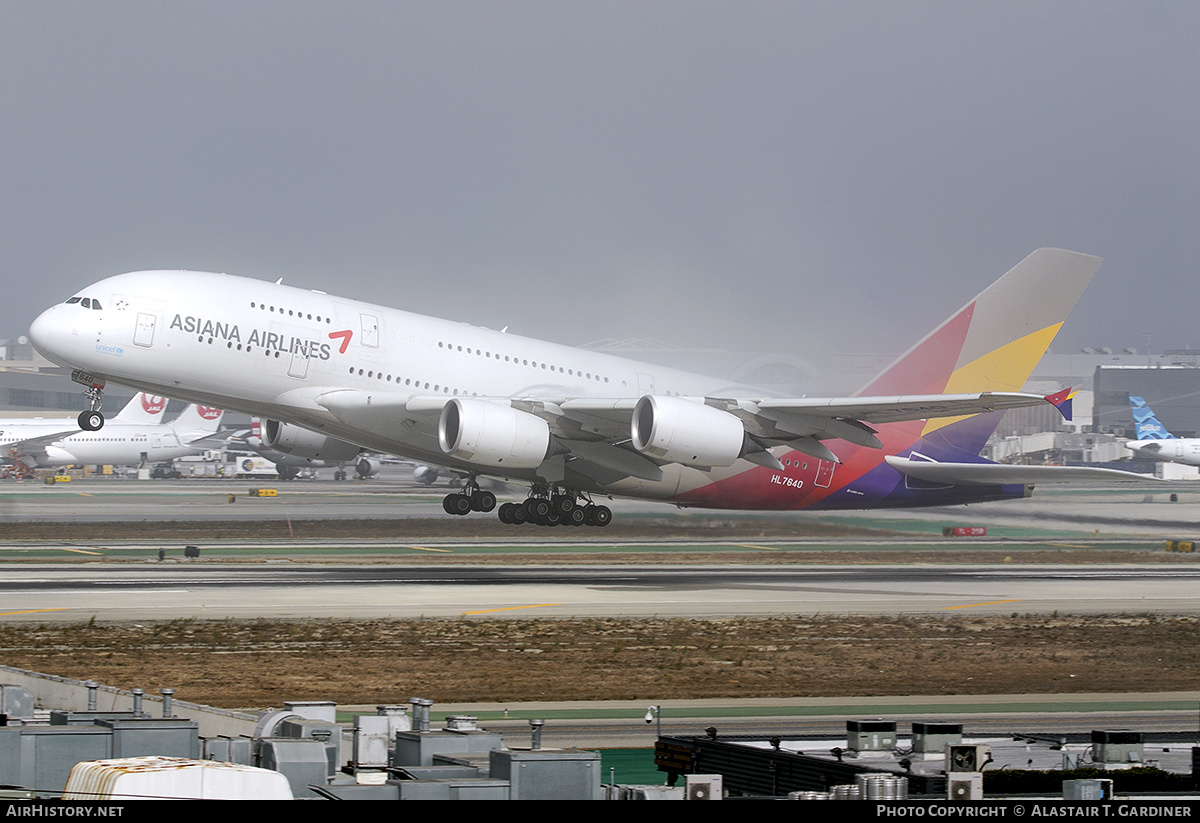Aircraft Photo of HL7640 | Airbus A380-841 | Asiana Airlines | AirHistory.net #755530