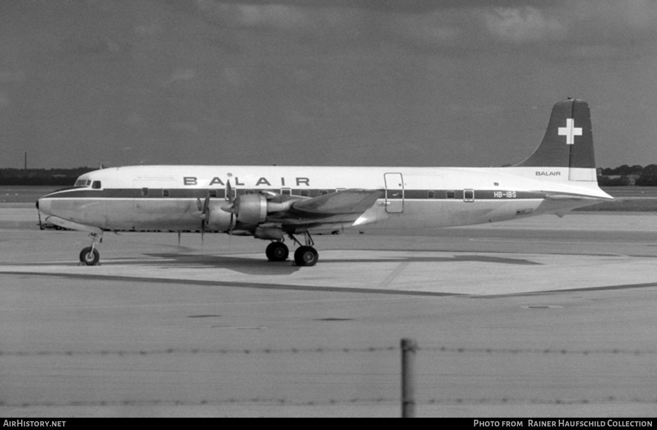 Aircraft Photo of HB-IBS | Douglas DC-6A | Balair | AirHistory.net #755555