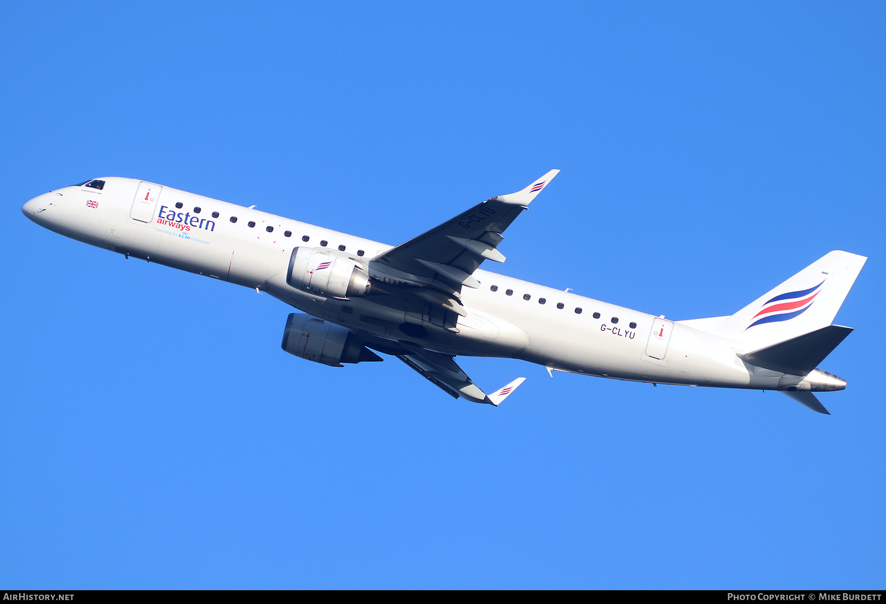 Aircraft Photo of G-CLYU | Embraer 190LR (ERJ-190-100LR) | Eastern Airways | AirHistory.net #755588