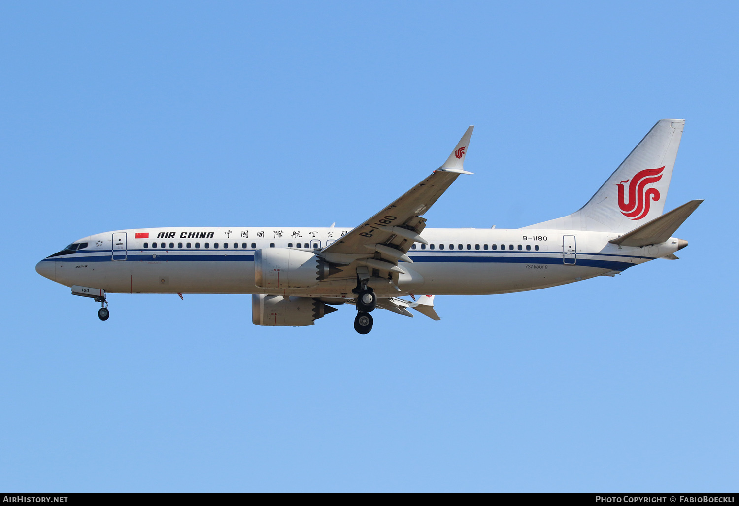 Aircraft Photo of B-1180 | Boeing 737-8 Max 8 | Air China | AirHistory.net #755616