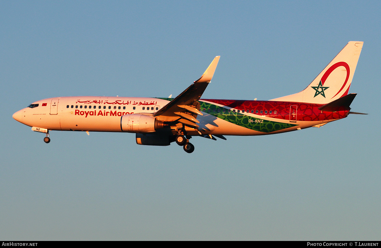 Aircraft Photo of CN-RNZ | Boeing 737-8B6 | Royal Air Maroc - RAM | AirHistory.net #755670