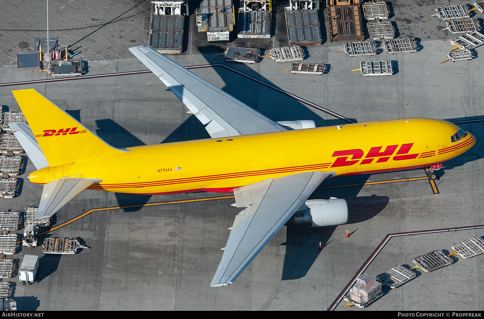 Aircraft Photo of N774AX | Boeing 767-281(BDSF) | DHL International | AirHistory.net #755741