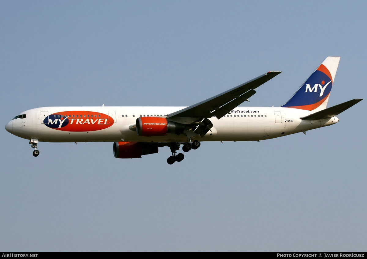 Aircraft Photo of G-DAJC | Boeing 767-31K/ER | MyTravel Airways | AirHistory.net #755744