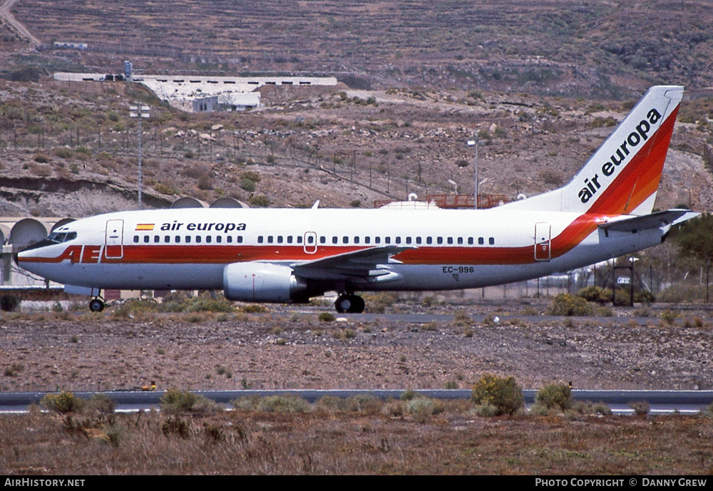Aircraft Photo of EC-996 | Boeing 737-3L9 | Air Europa | AirHistory.net #755902
