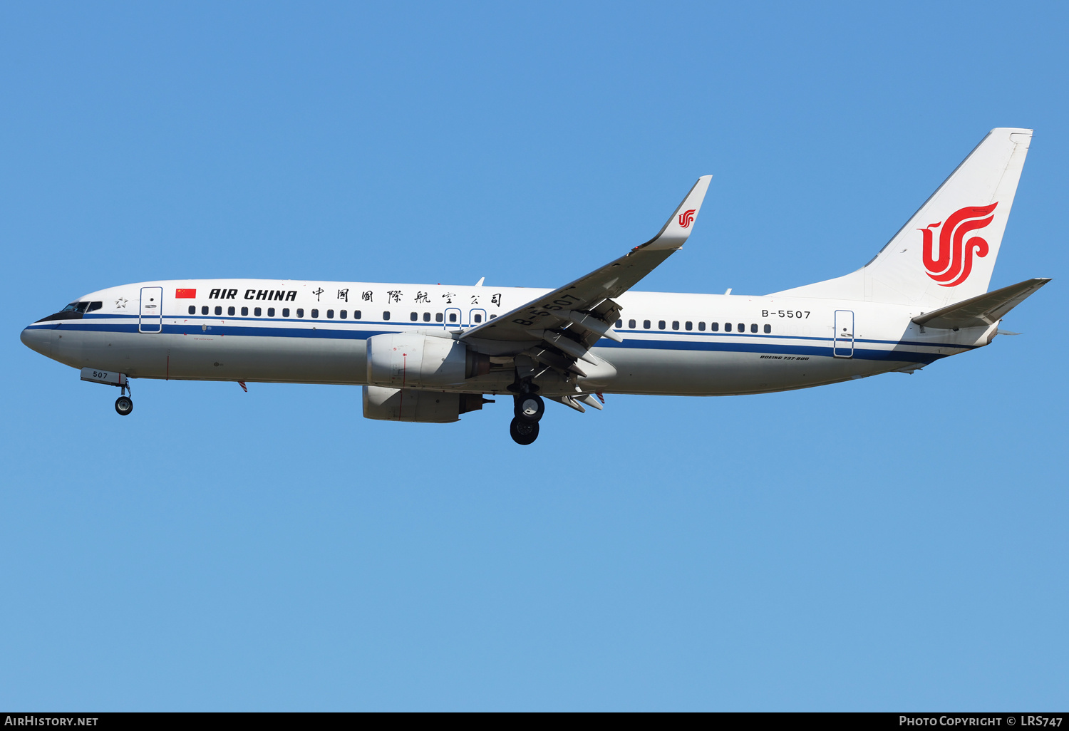 Aircraft Photo of B-5507 | Boeing 737-89L | Air China | AirHistory.net #755905