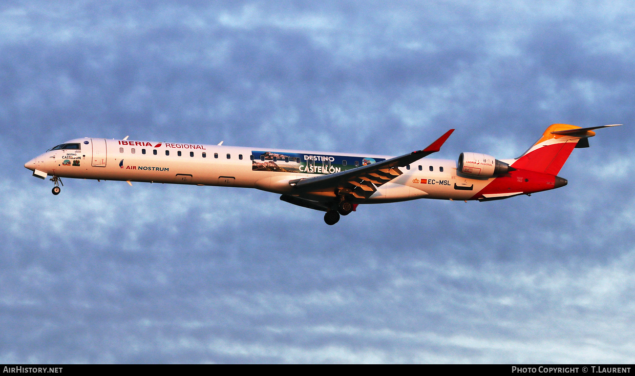 Aircraft Photo of EC-MSL | Bombardier CRJ-1000 (CL-600-2E25) | Iberia Regional | AirHistory.net #755913
